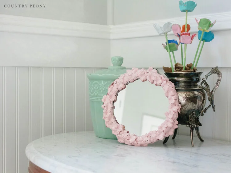 Diy flower sales mirror